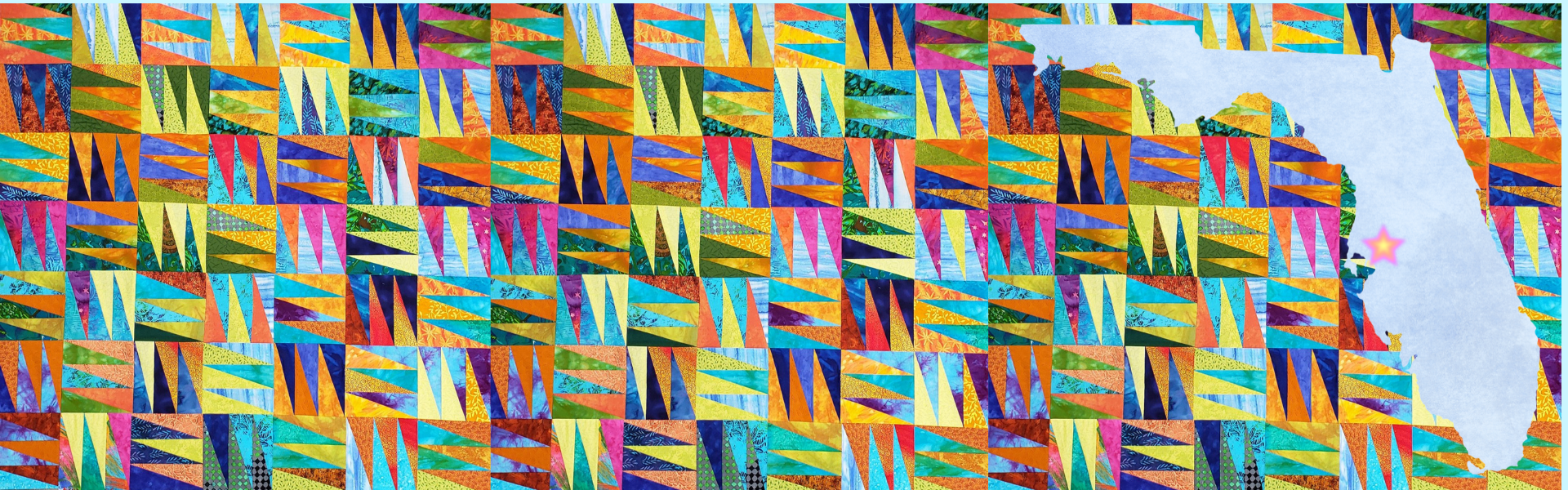 Featured art quilt installation